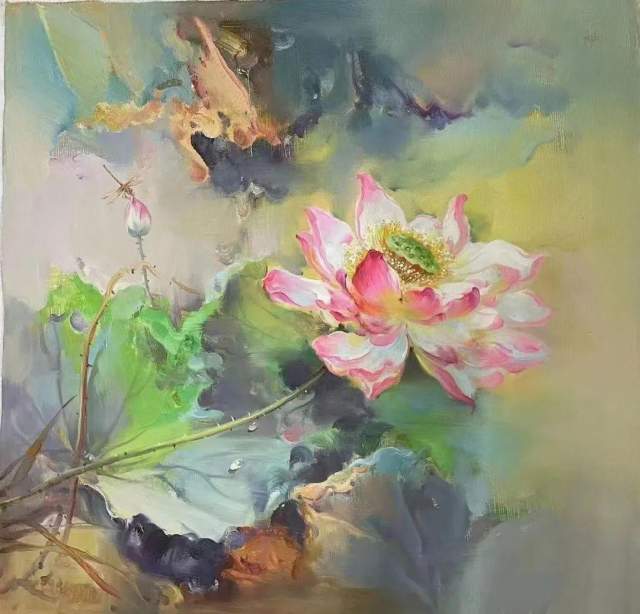 梁一旻油画 |梁一旻，书画家书画艺术家